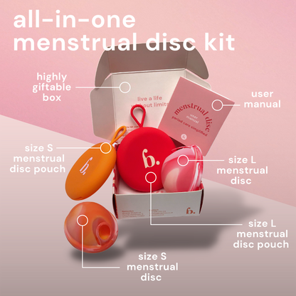 Reusable Menstrual Discs With Pull-Off Ring S & L - Comfydisc (2pcs)