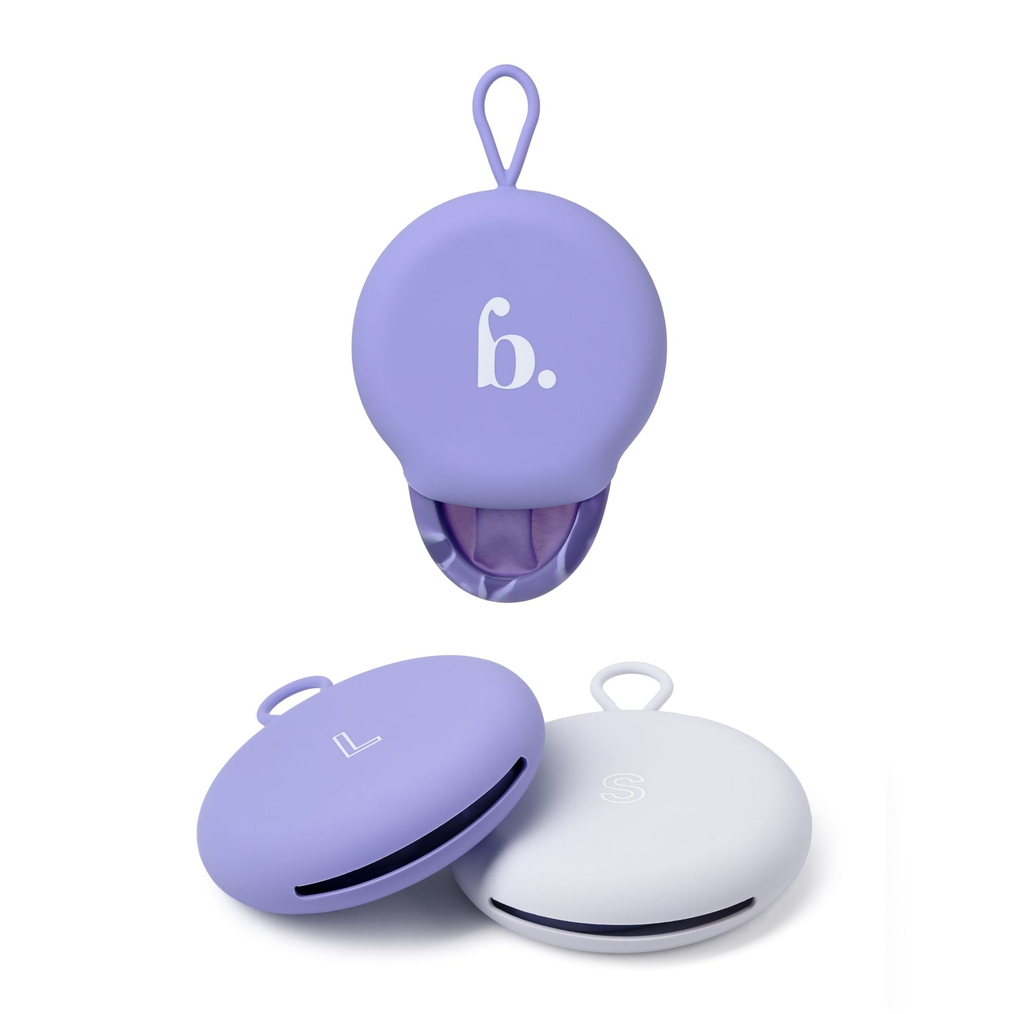 Reusable Menstrual Discs With Pull-Off String S & L - Comfydisc Purple & Lavender (2pcs)