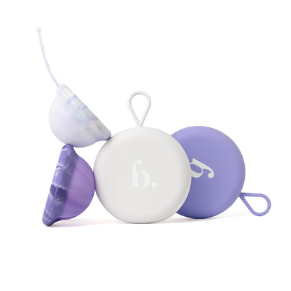 Reusable Menstrual Discs With Pull-Off String S & L - Comfydisc Purple & Lavender (2pcs)