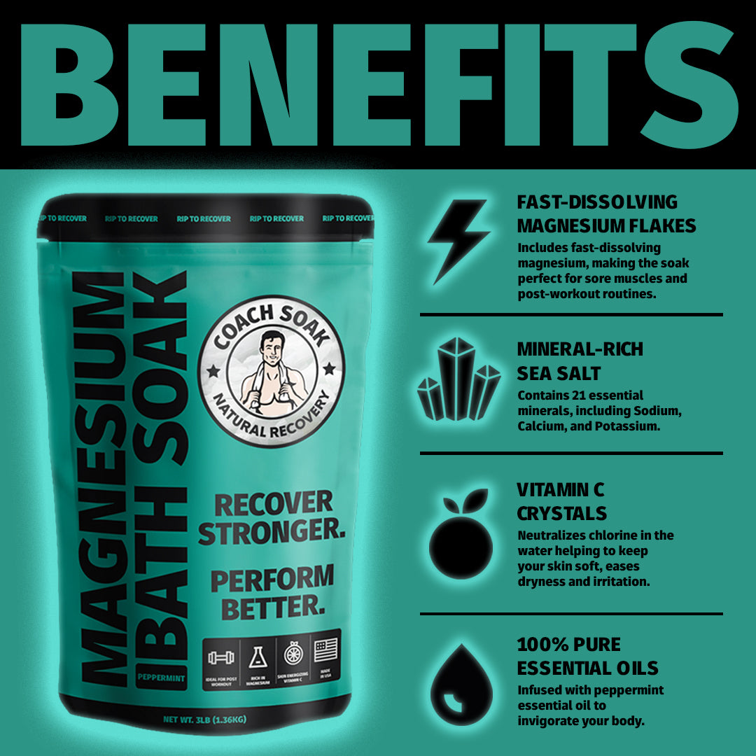 Coach Soak Magnesium Bath Soak for Muscle Recovery